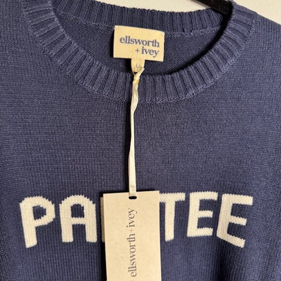 Ellsworth + Ivey Women's Crew Neck Golf "Par Tee" Navy Sweater Size Large NEW!!! - Picture 6 of 6